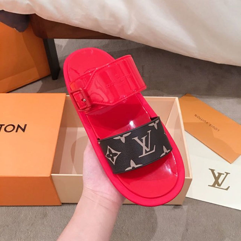 Louis Vuitton Sunbath Flat Mules PVC Spring/Summer Collection 1A66XP, Corail