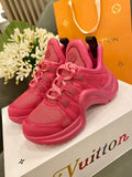 Louis Vuitton Archlight Sneakers Calfskin Leather Spring/Summer Collection 1A589P, Pink