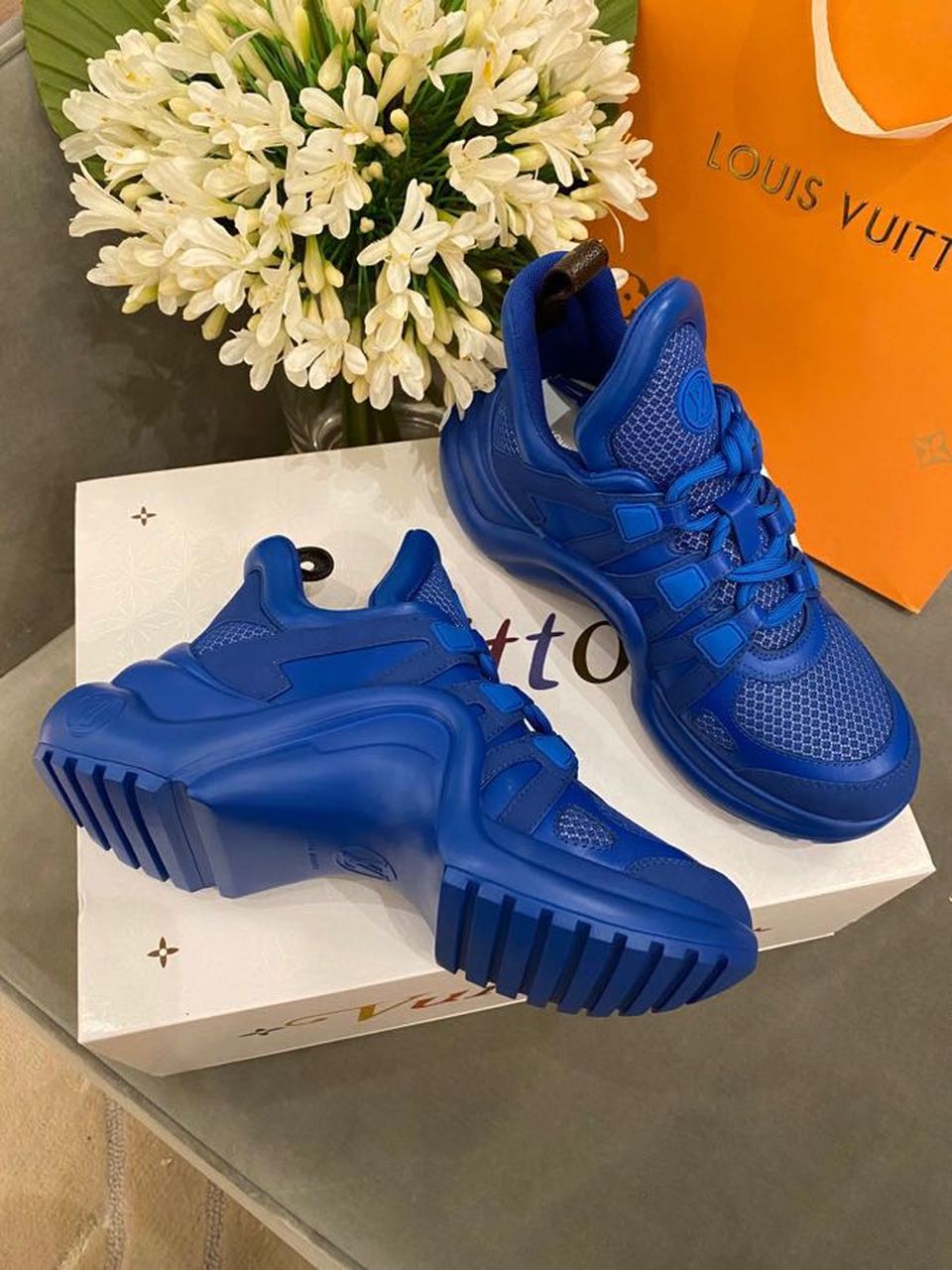 Louis Vuitton Archlight Sneakers Calfskin Leather Spring/Summer Collection 1A589P, Blue