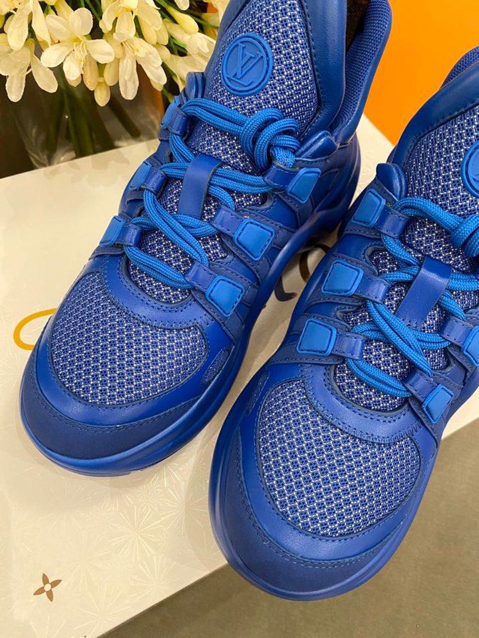 Louis Vuitton Archlight Sneakers Calfskin Leather Spring/Summer Collection 1A589P, Blue