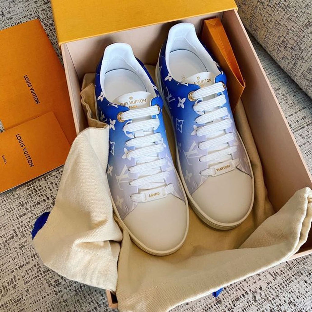Louis Vuitton Tie Dye Escale Luxembourg Sneakers Calfskin Leather Spring/Summer Collection Blue