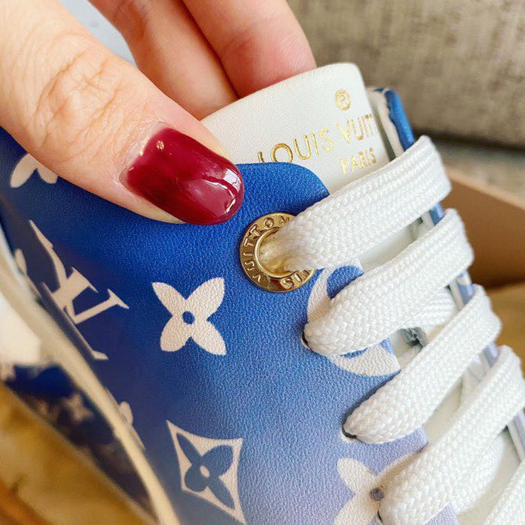 Louis Vuitton Tie Dye Escale Luxembourg Sneakers Calfskin Leather Spring/Summer Collection Blue