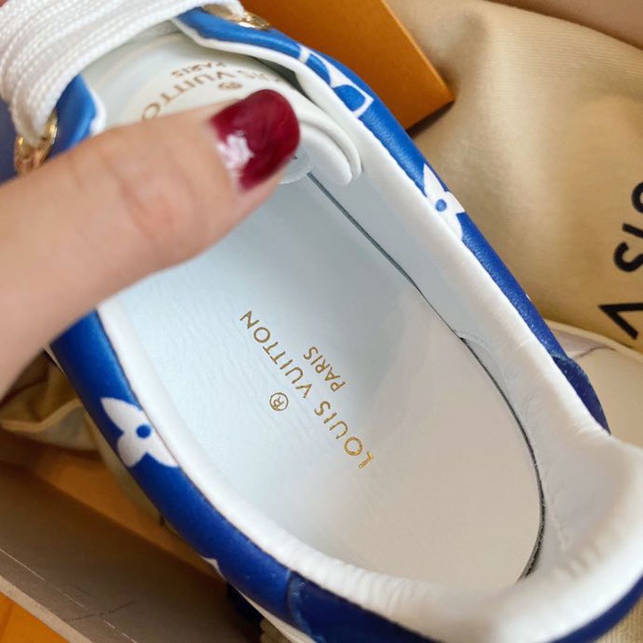 Louis Vuitton Tie Dye Escale Luxembourg Sneakers Calfskin Leather Spring/Summer Collection Blue