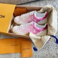 Louis Vuitton Tie Dye Escale Luxembourg Sneakers Calfskin Leather Spring/Summer Collection Rouge