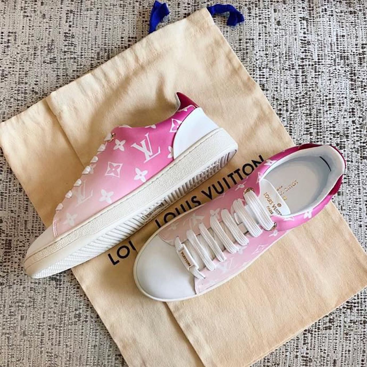 Louis Vuitton Tie Dye Escale Luxembourg Sneakers Calfskin Leather Spring/Summer Collection Rouge