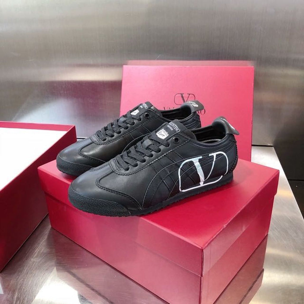 Valentino x Onitsuka Tiger Sneakers Calfskin Leather Spring/Summer 2020 Collection, Black