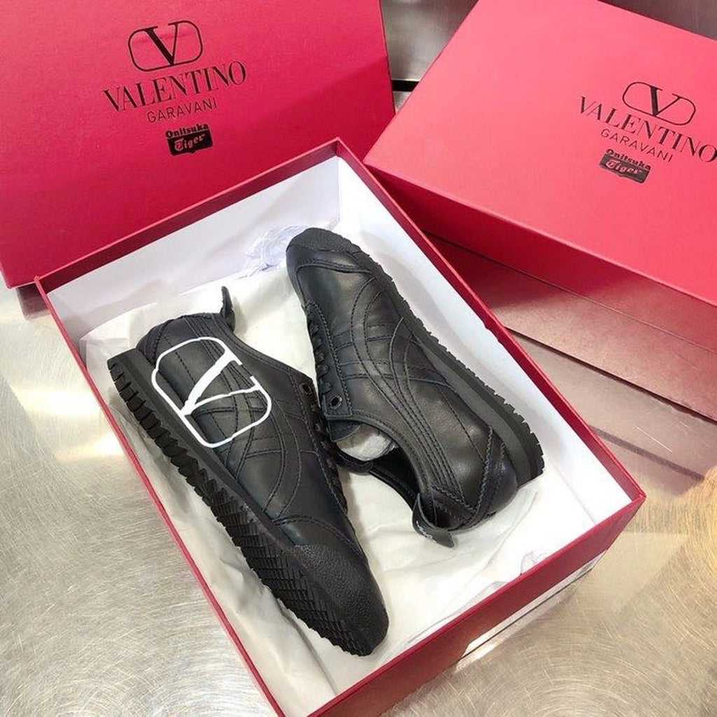 Valentino x Onitsuka Tiger Sneakers Calfskin Leather Spring/Summer 2020 Collection, Black