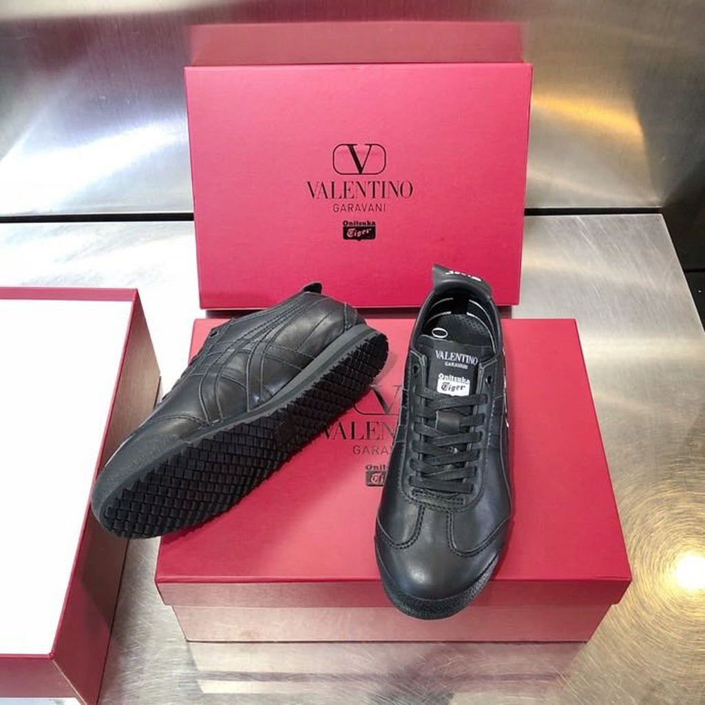 Valentino x Onitsuka Tiger Sneakers Calfskin Leather Spring/Summer 2020 Collection, Black