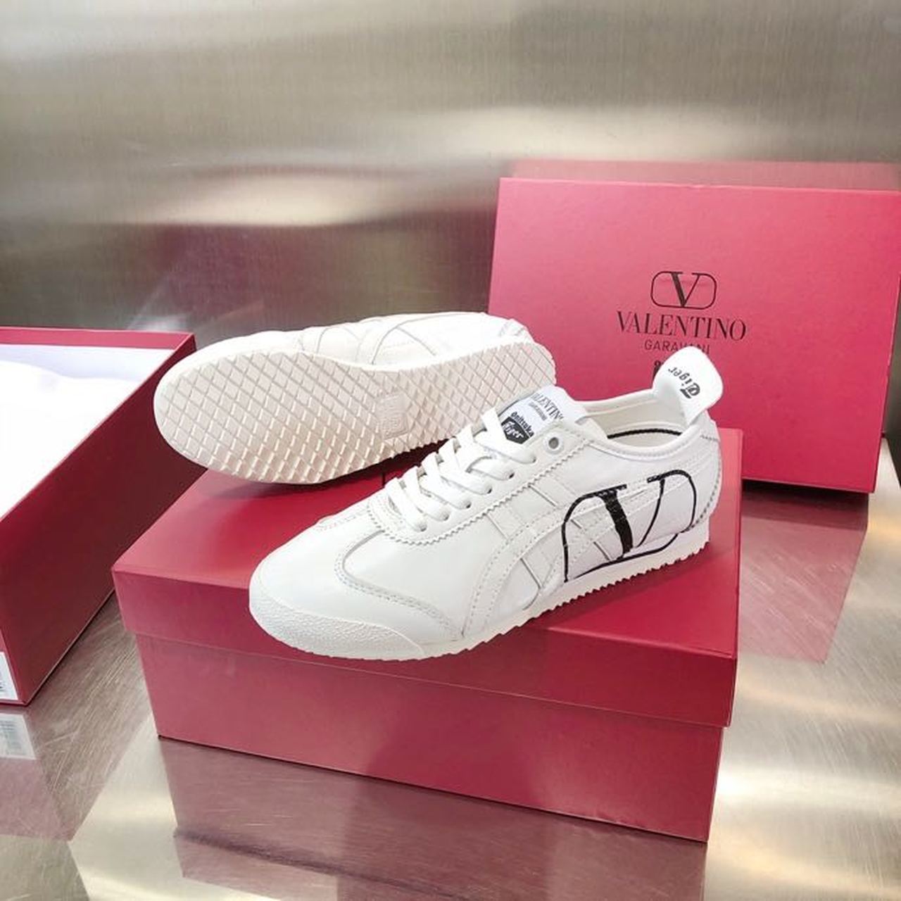 Valentino x Onitsuka Tiger Sneakers Calfskin Leather Spring/Summer 2020 Collection, White