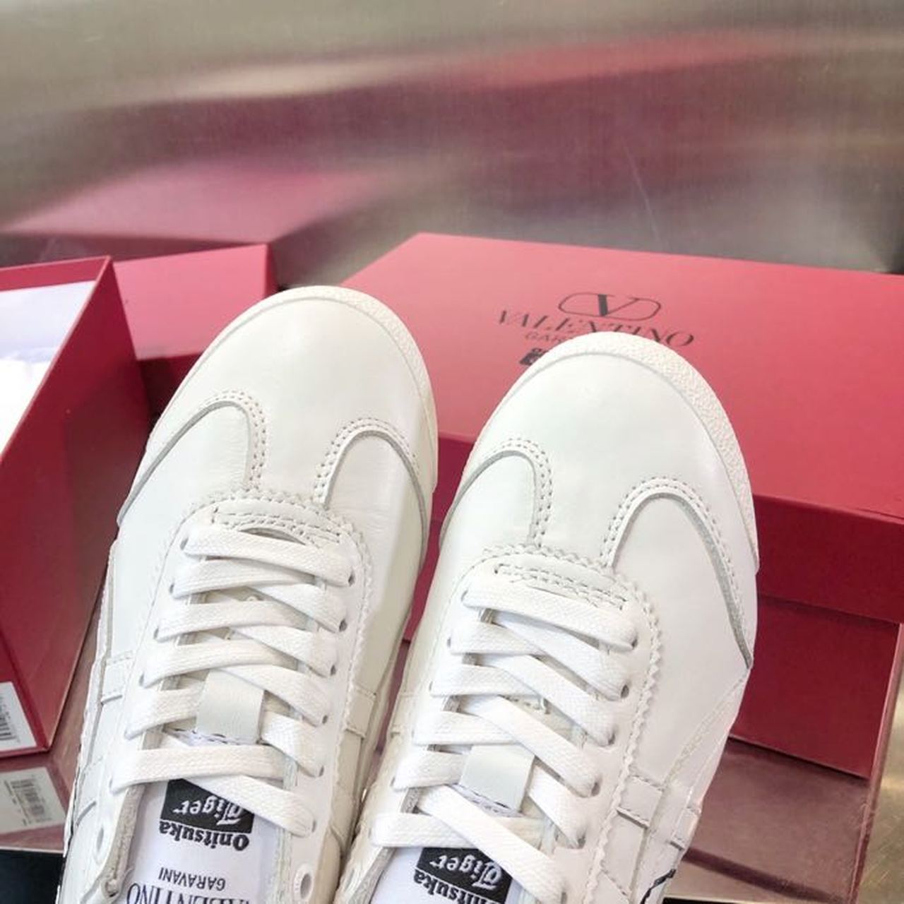 Valentino x Onitsuka Tiger Sneakers Calfskin Leather Spring/Summer 2020 Collection, White