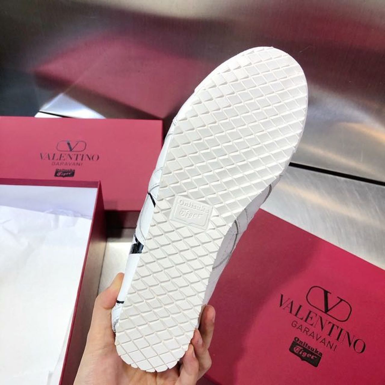Valentino x Onitsuka Tiger Sneakers Calfskin Leather Spring/Summer 2020 Collection, White