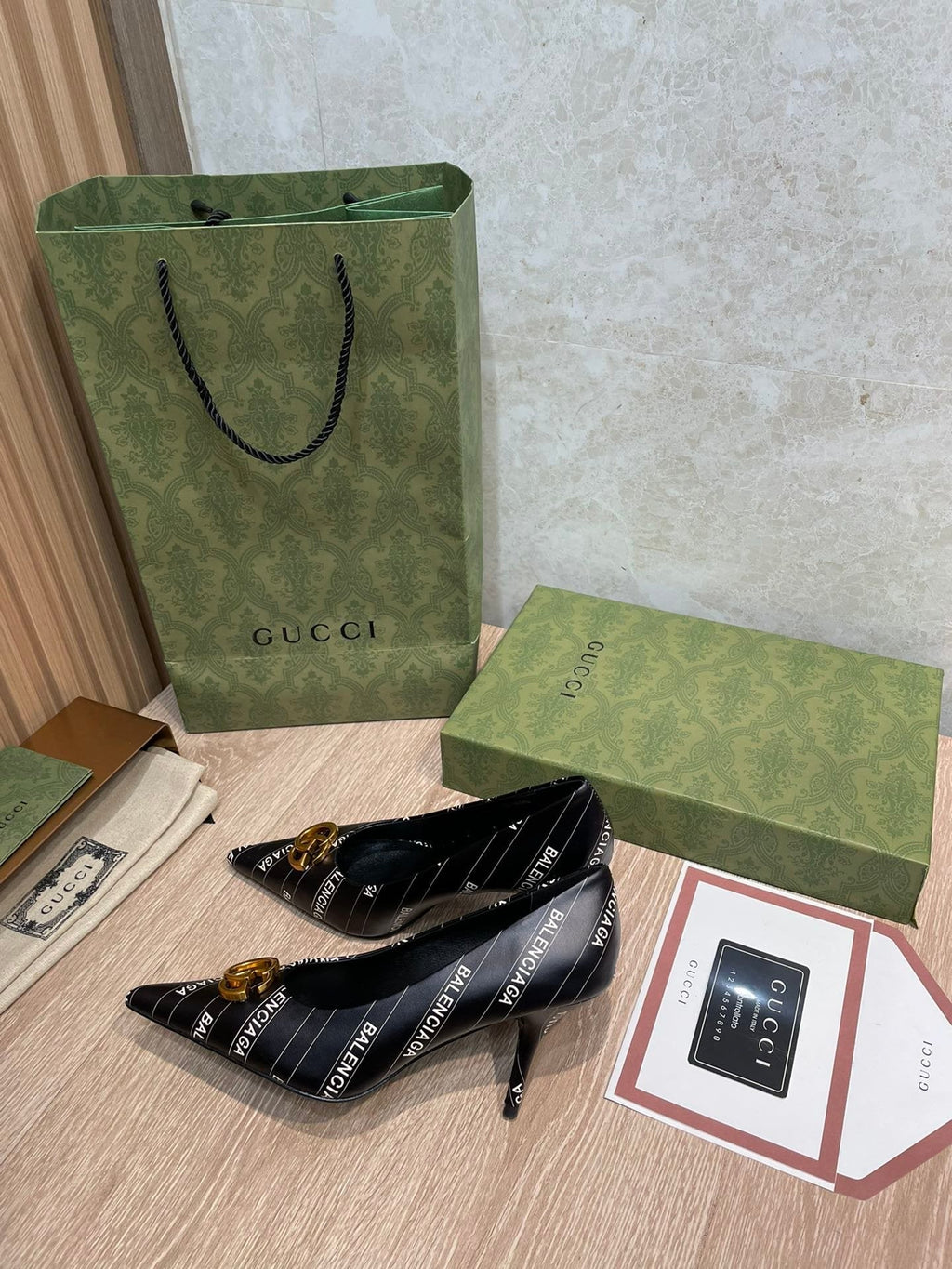 Gucci Balenciaga The Hacker Project Square Knife Pump Black