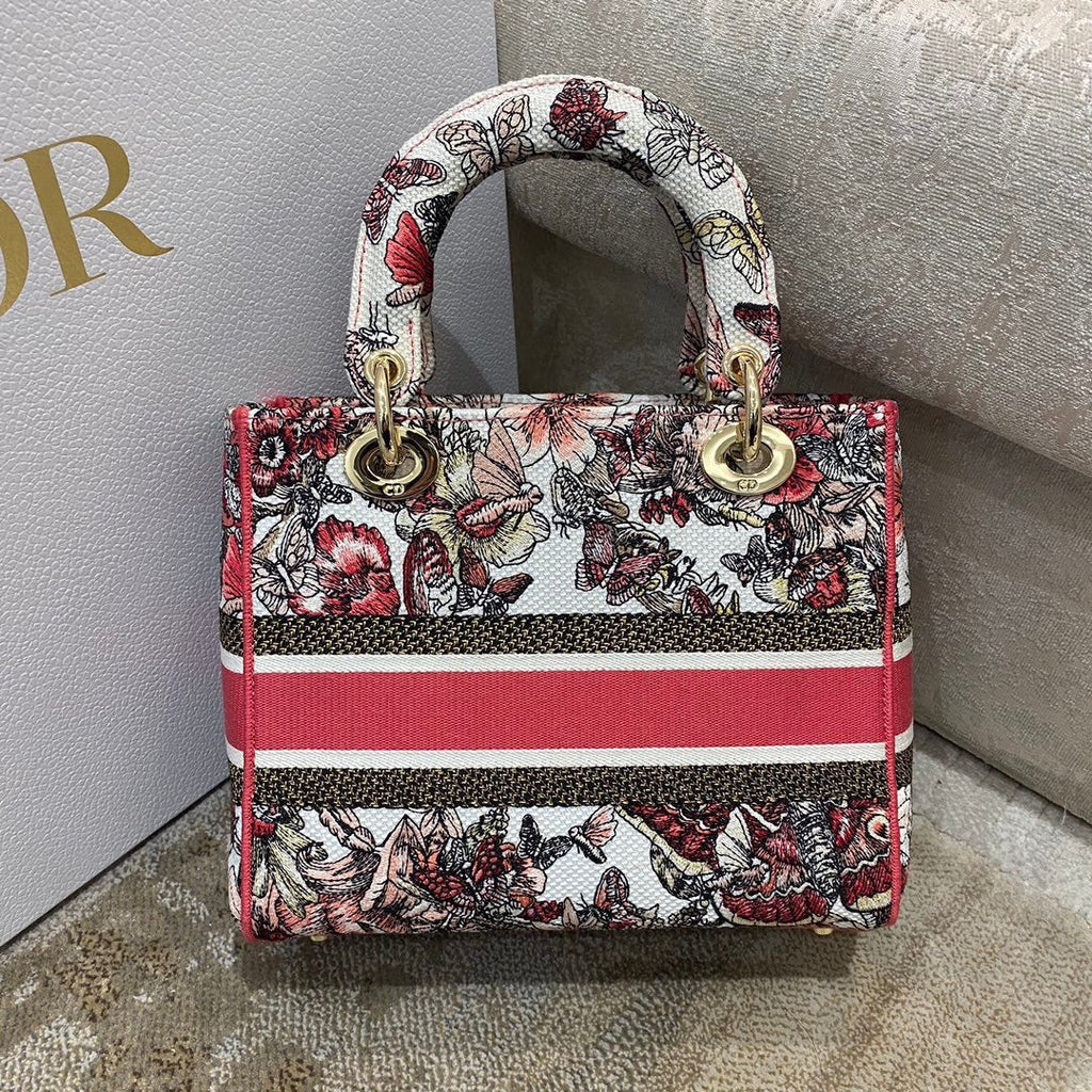 Christian Dior Medium Lady D-Lite Bag 24cm Red