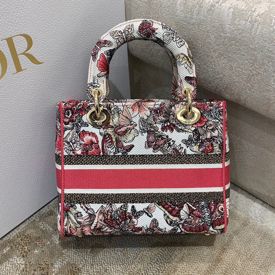 Christian Dior Medium Lady D-Lite Bag 24cm Red
