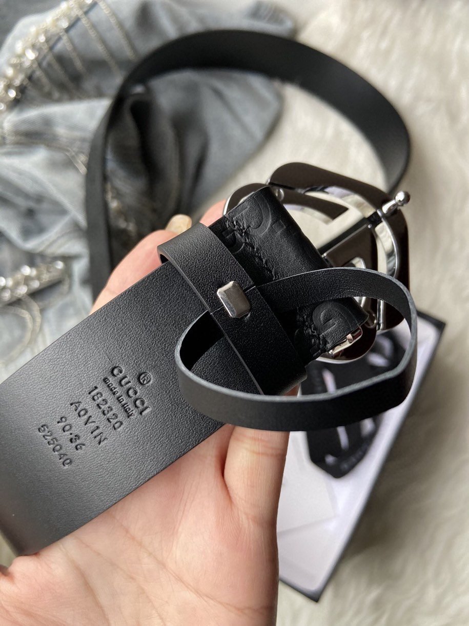 Gucci Belt With Double G Buckle Black