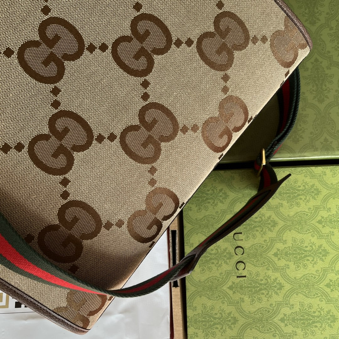 Gucci Tote Bag With Jumbo GG 37cm Brown