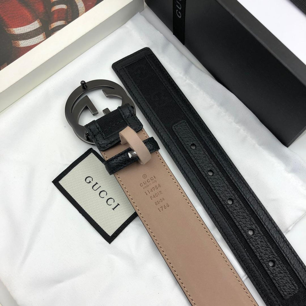Gucci Belt With Double G Buckle Black