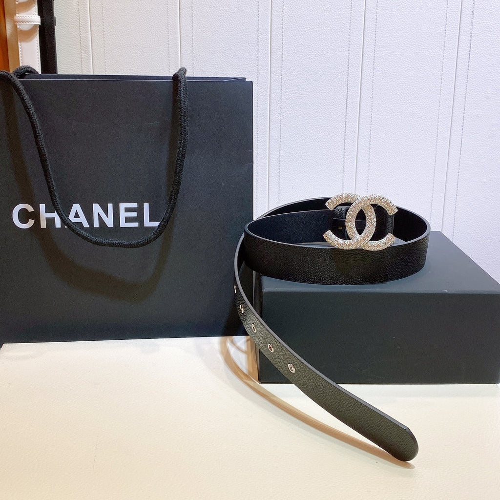 Chanel Belt With Beaded Buckle Black