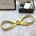 Gucci Belt With Double G Buckle Yellow