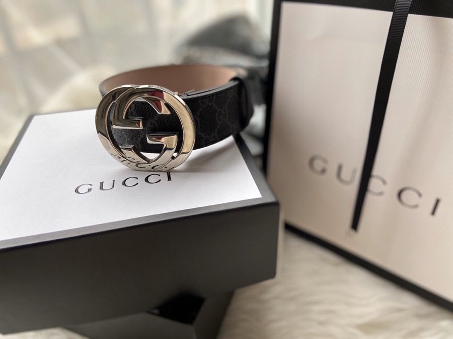 Gucci Belt With Double G Buckle Black