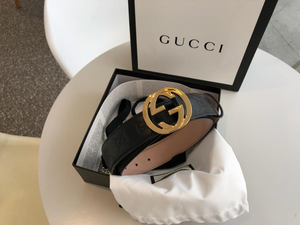 Gucci Belt With Double G Buckle Black