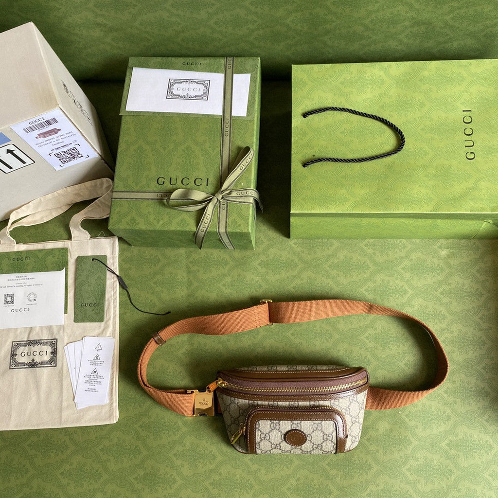 Gucci Belt Bag With Interlocking G 24cm Brown