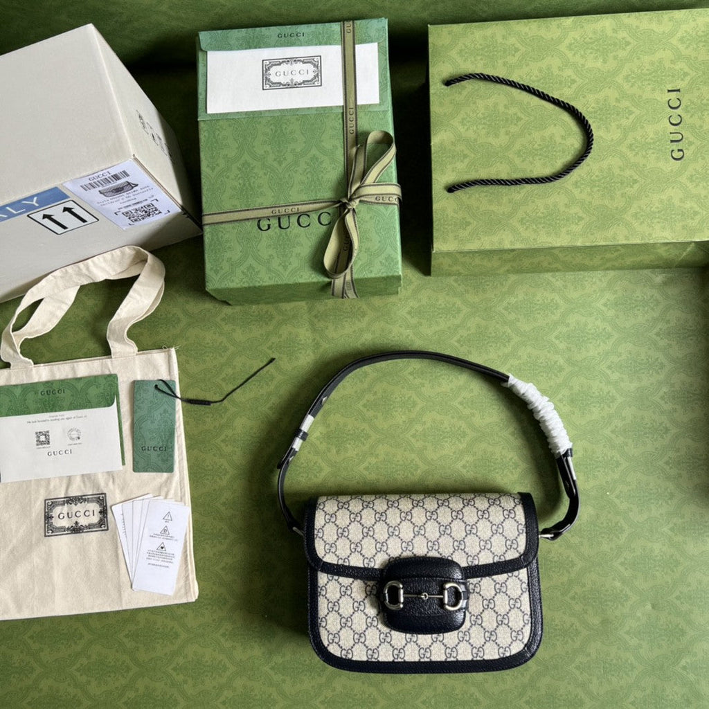 Gucci Horsebit 1955 Shoulder Bag 25cm 602204 Beige