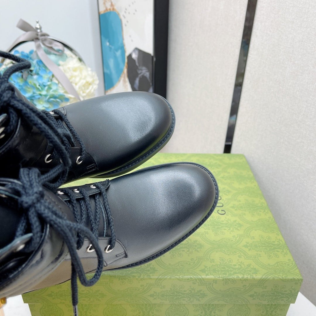 Gucci Ankle Boots With Double G Black