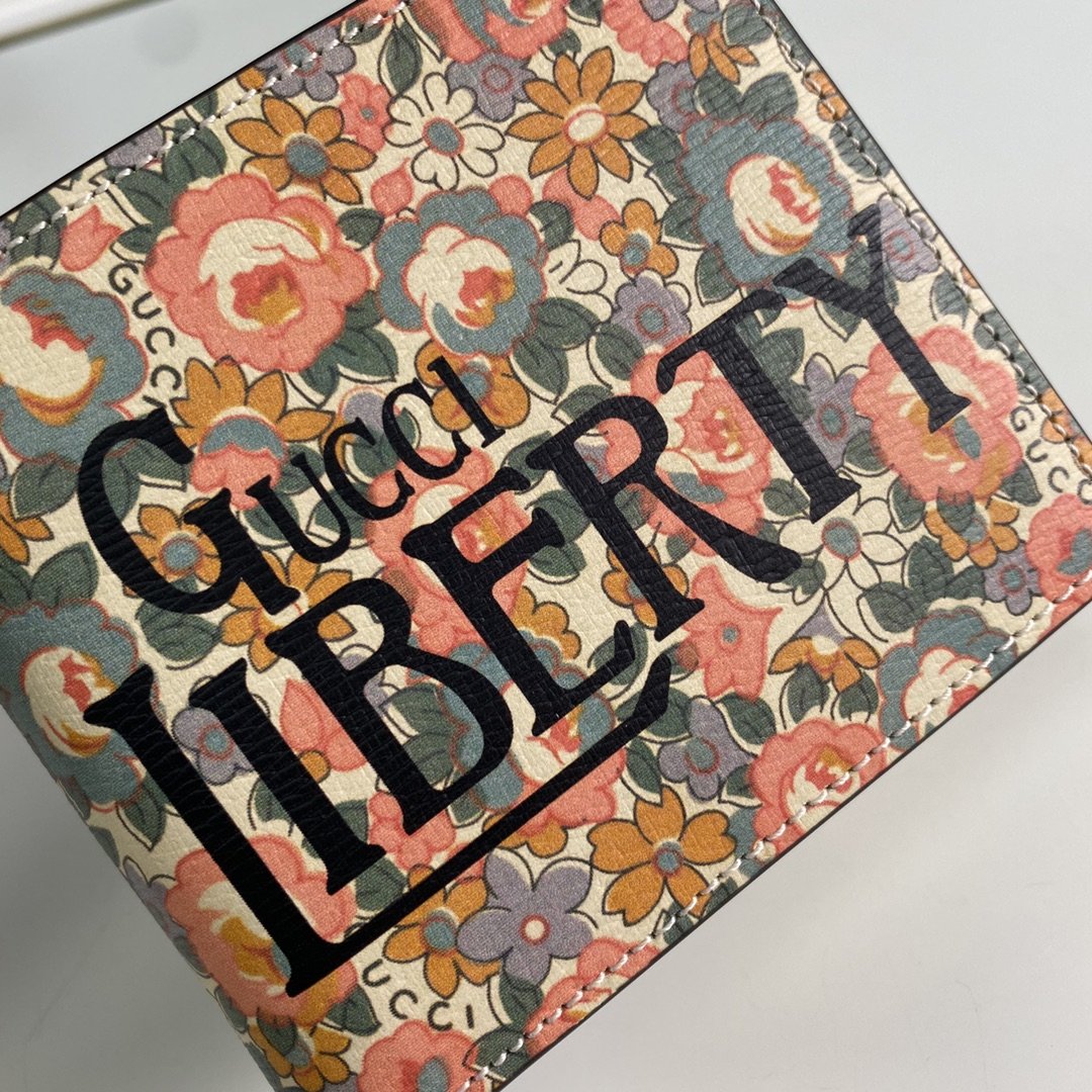 Gucci Liberty Floral Pink Wallet 11cm