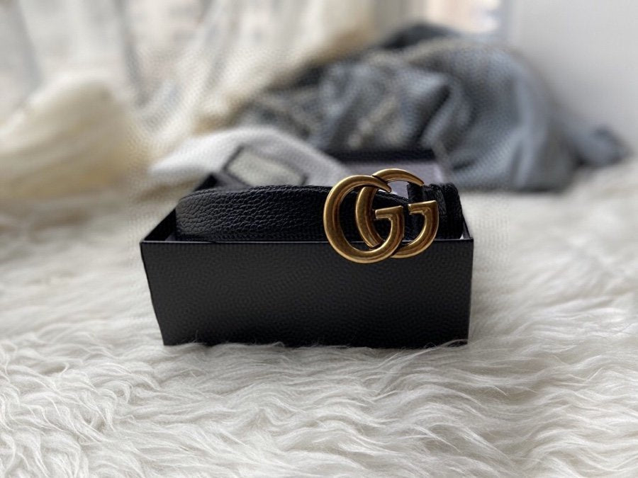 Gucci Belt With Double G Buckle Black