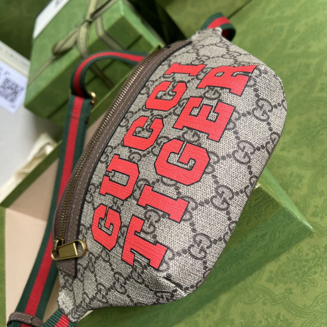 Gucci Tiger GG Belt Bag 23cm Brown