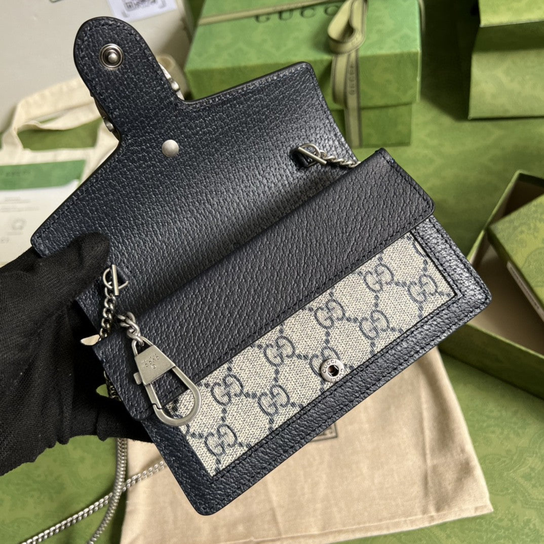 Gucci 476432 Dionysus GG Super Mini Bag 17cm Beige