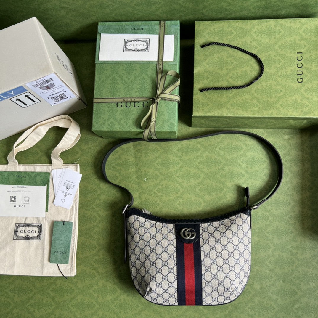Gucci 598125 Ophidia GG Small Shoulder Bag 30cm Beige