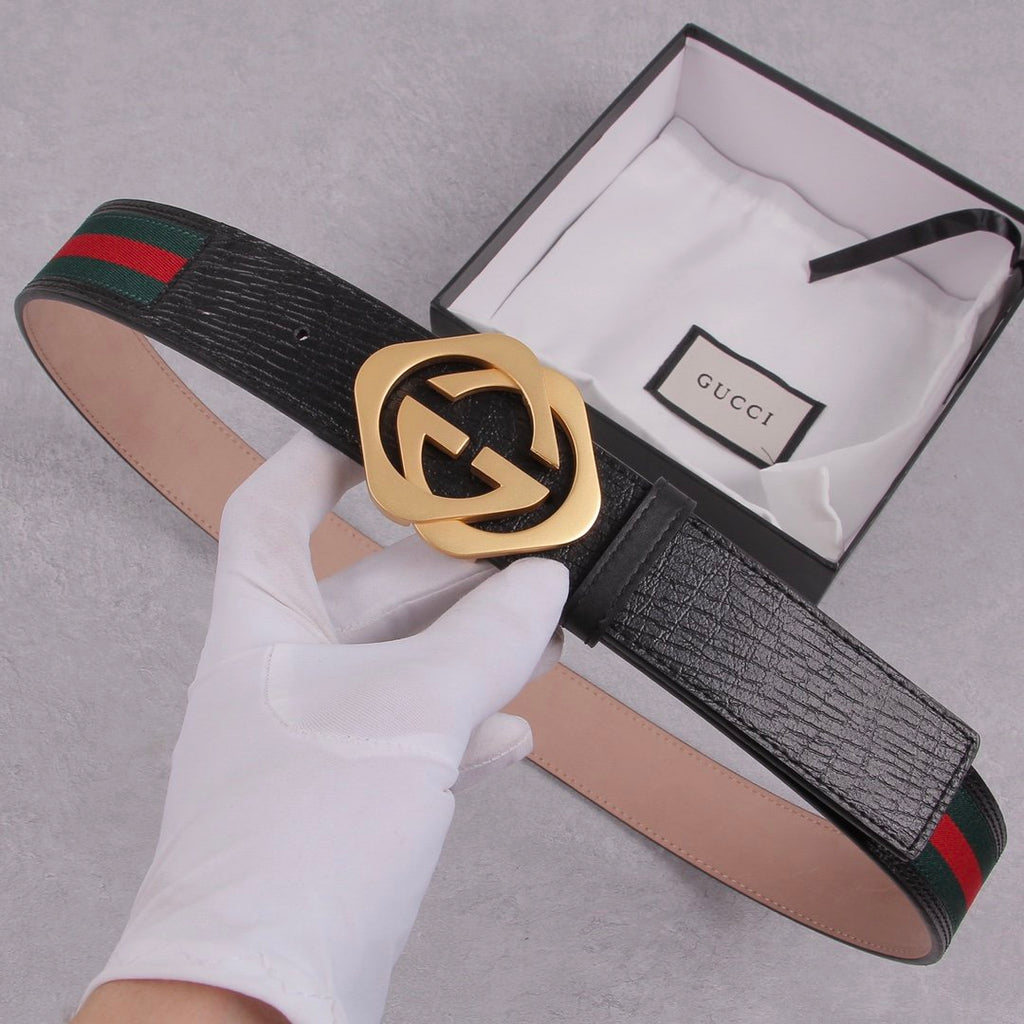 Gucci Belt With Double G Buckle Black
