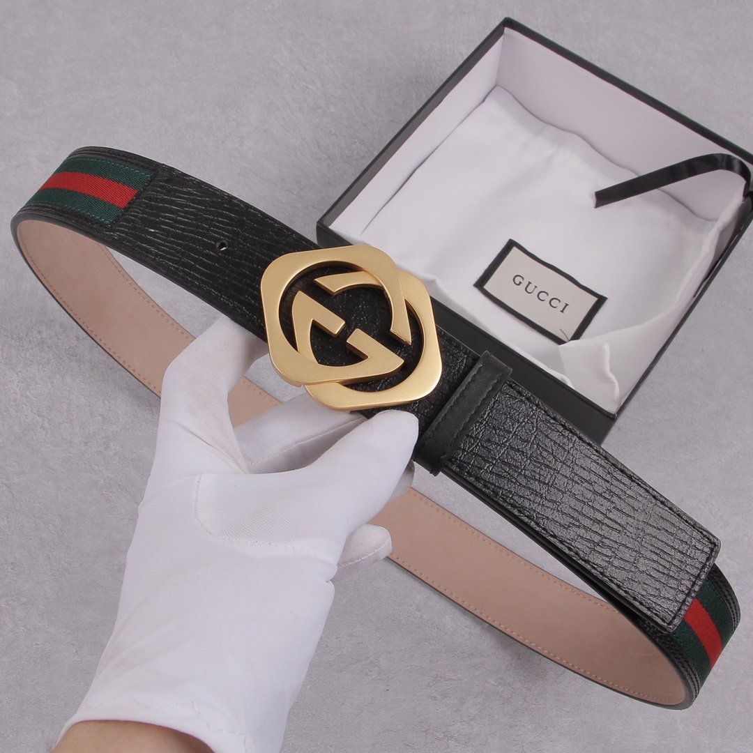 Gucci Belt With Double G Buckle Black