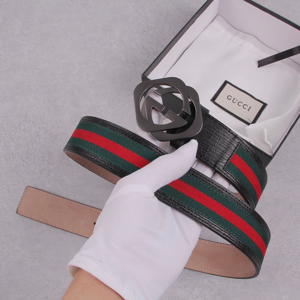 Gucci Belt With Double G Buckle Black