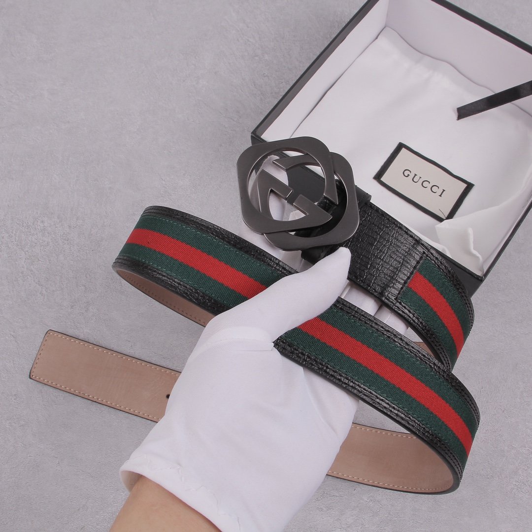 Gucci Belt With Double G Buckle Black