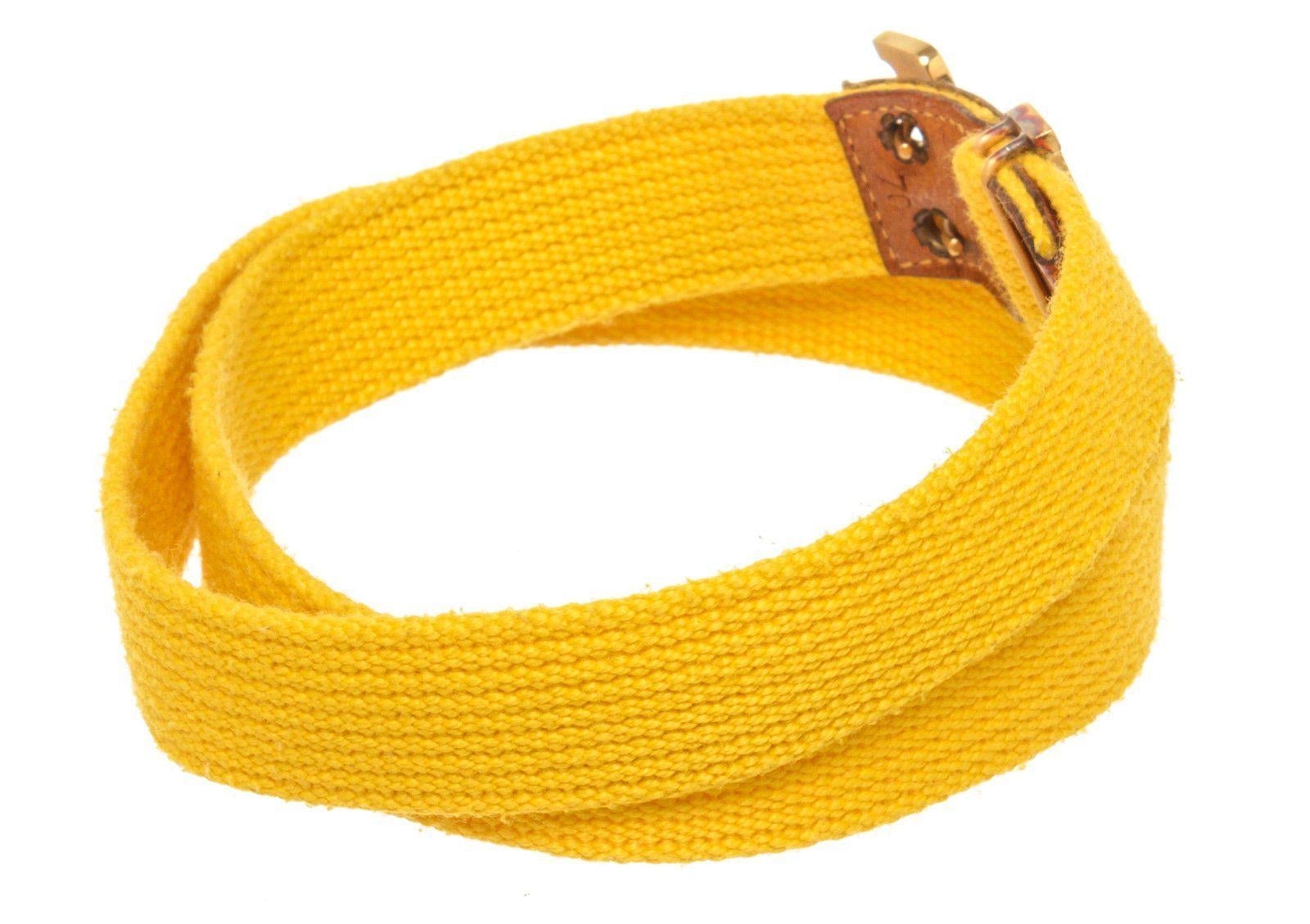 Hermes Yellow Canvas H Belt