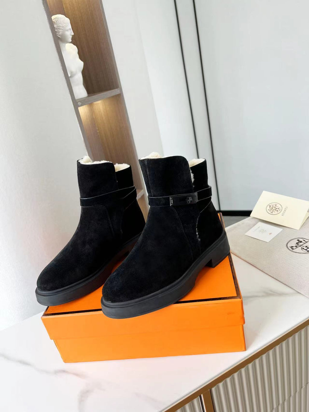 Hermes Veo Ankle Boot Black