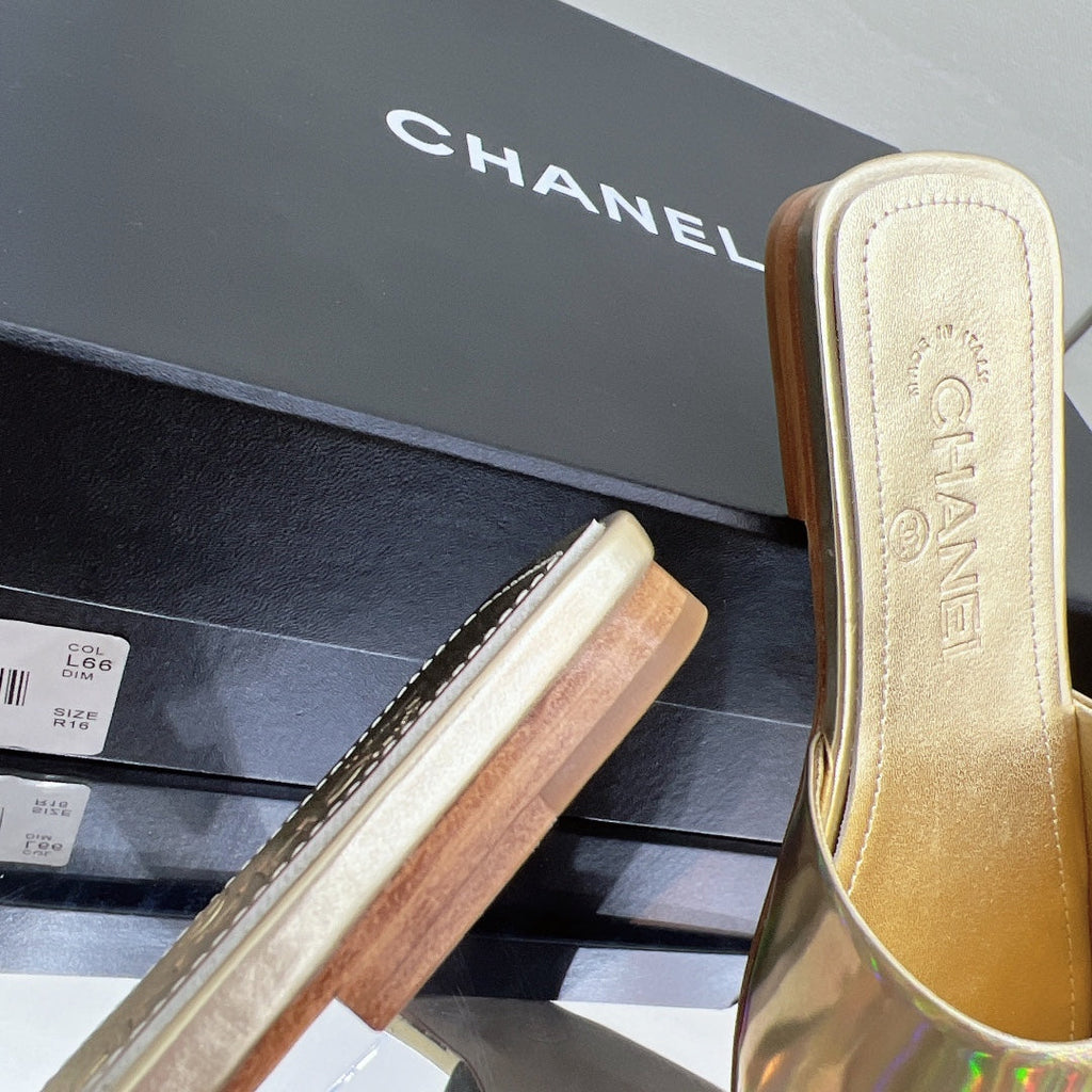 Chanel Sandals Gold
