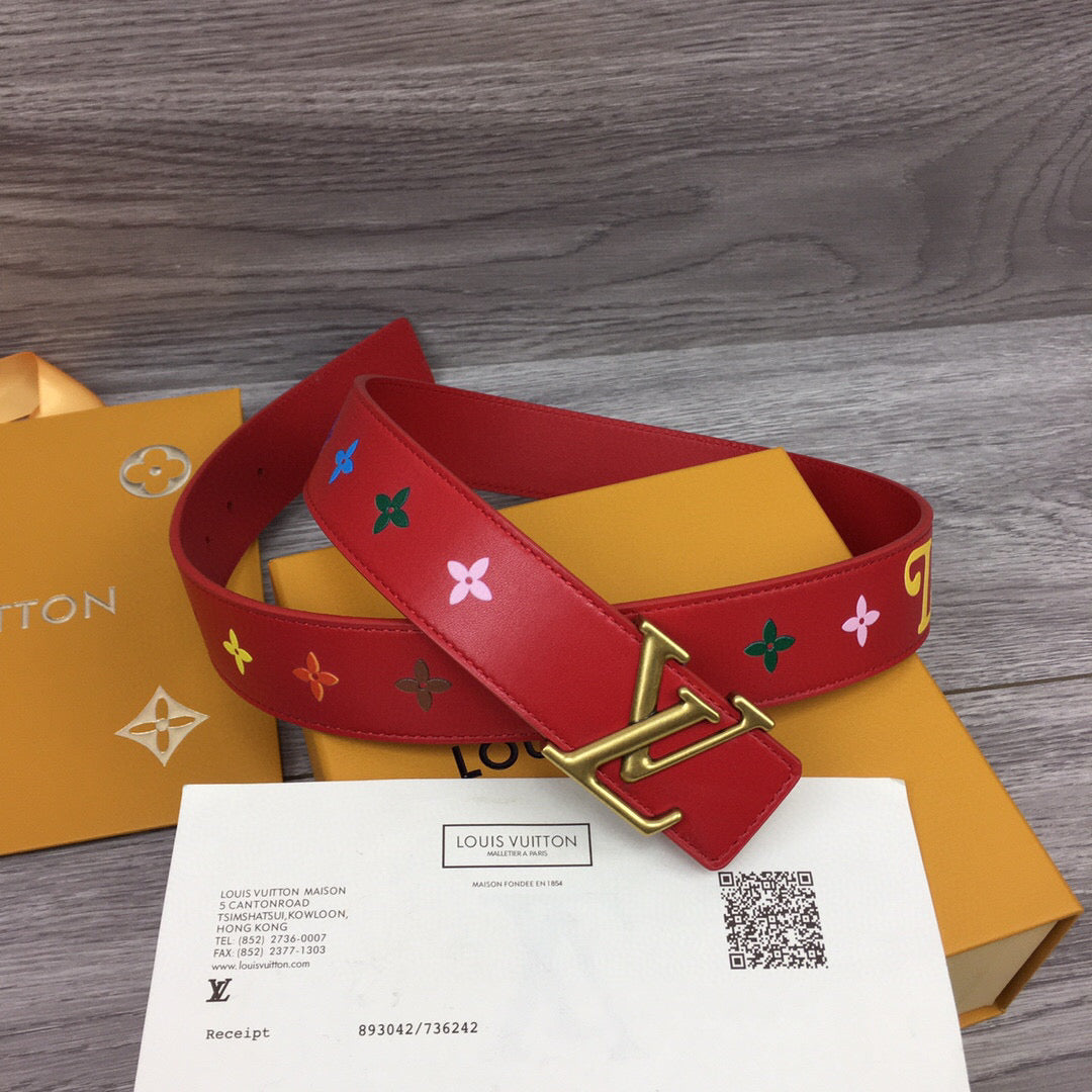 Louis Vuitton Iconic Belt Red