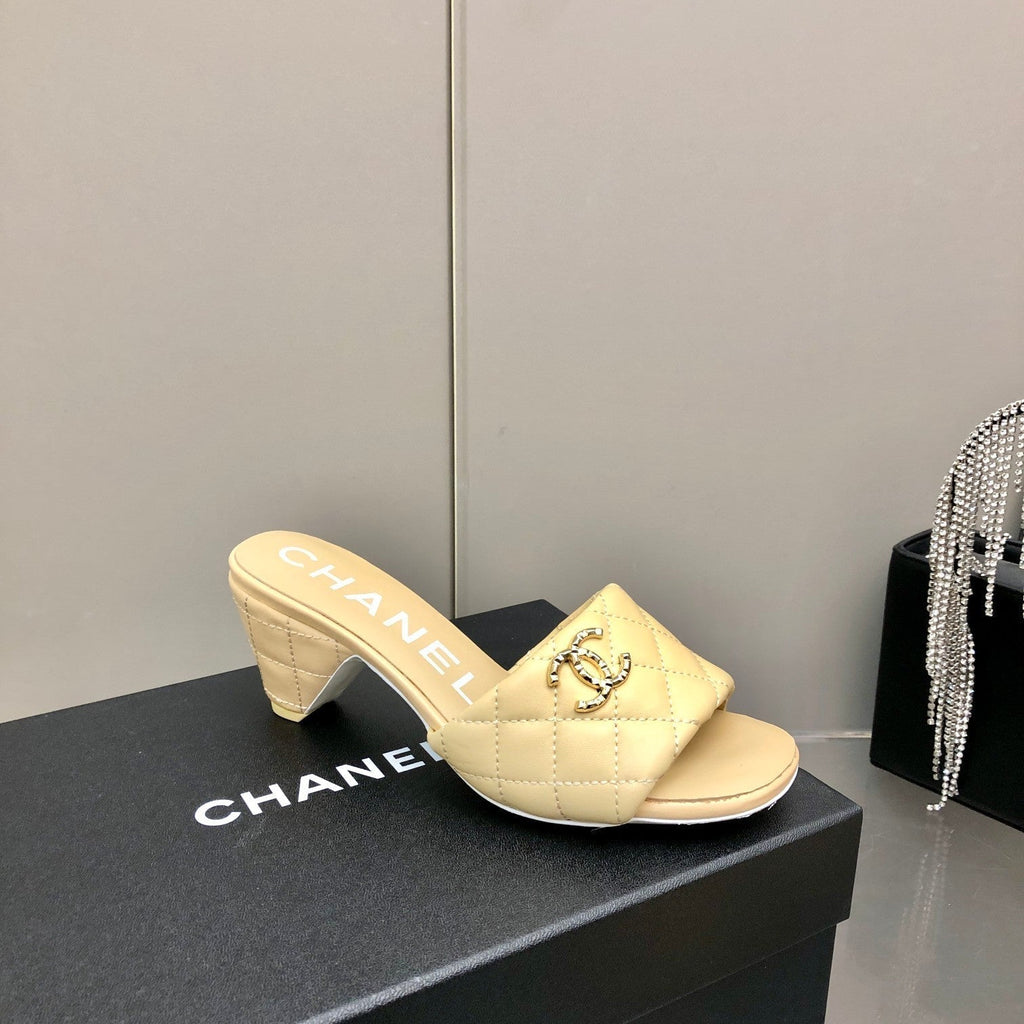 Chanel Mules Beige