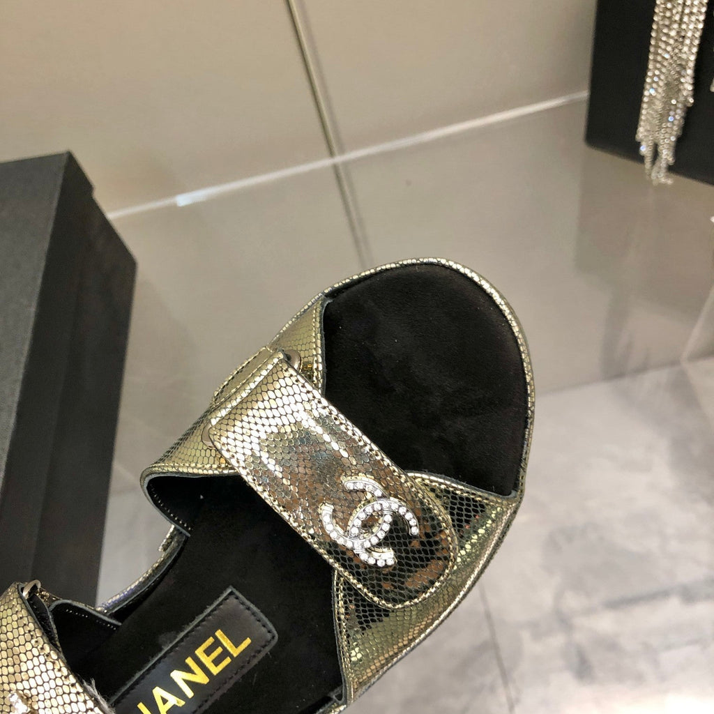 Chanel Sandals Gold
