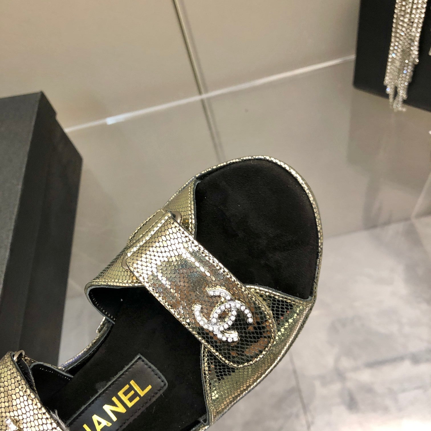 Chanel Sandals Gold