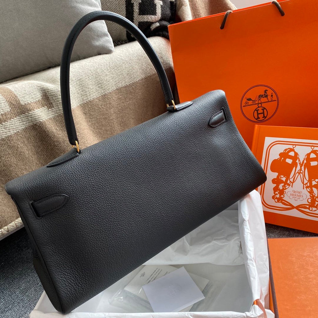 Hermes Shoulder Kelly CK37 42 cm Black