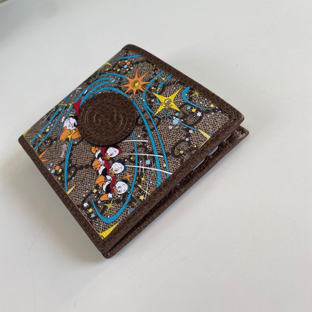 Gucci Disney Donald Duck Brown Wallet 11cm