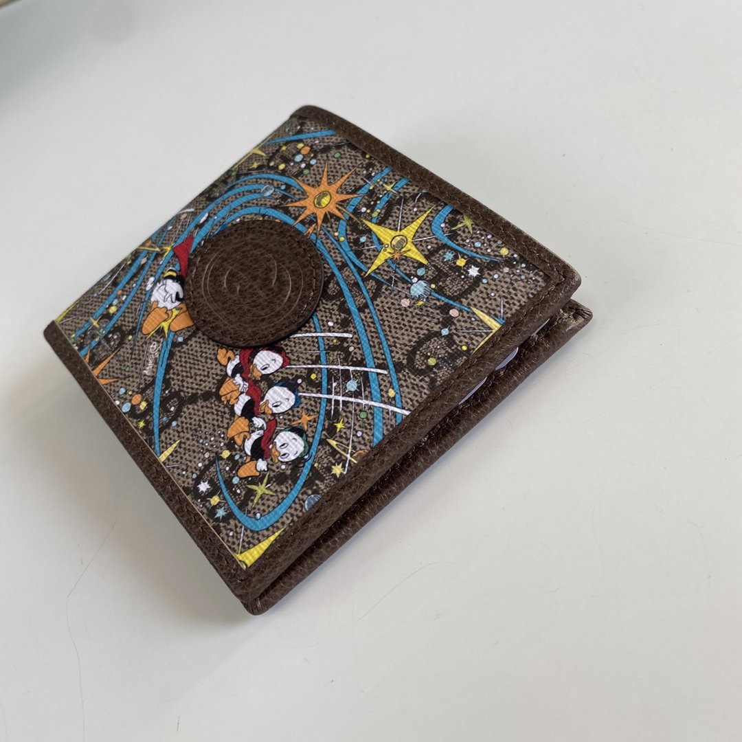 Gucci Disney Donald Duck Brown Wallet 11cm