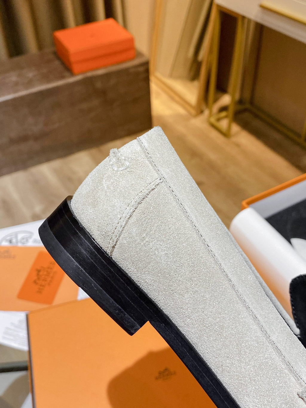 Hermes Destin Loafer Cream