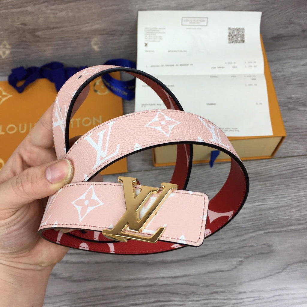 Louis Vuitton LV Initiales Belt Red