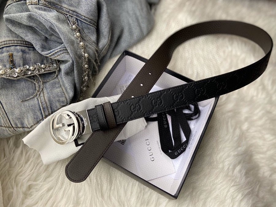 Gucci Belt With Double G Buckle Black